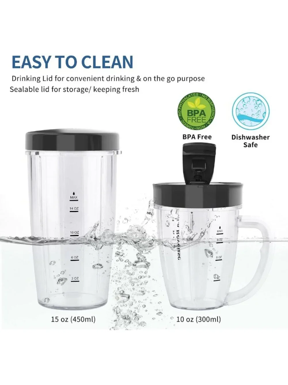 Compact Personal Smoothie Blender Set - 250W, BPA-Free, Perfect for Shakes